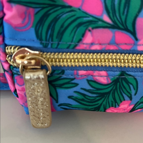 Lilly Pulitzer Cerise Pink Safari Sunset Pencil/Art bag ~ Tropical ~ Pink/Green! - Picture 3 of 6